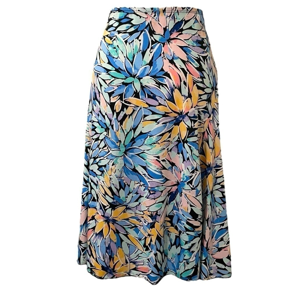 Passport Colorful Floral 2-Piece Skirt and Blouse Vintage style feminine Sz L - Picture 9 of 11